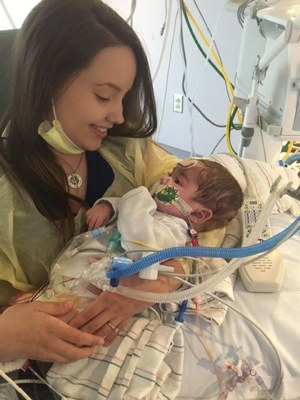 Pediatric Heart Patient Jet Leahy with his mother Suzi